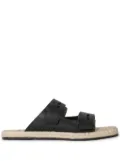 Osklen leather slides - Black