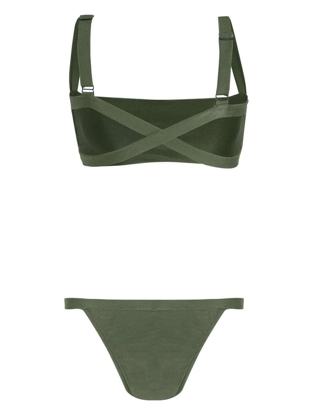 Osklen Bikini met gekruiste bandjes Groen
