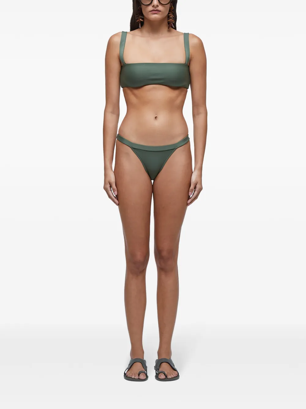 Osklen Bikini met gekruiste bandjes Groen