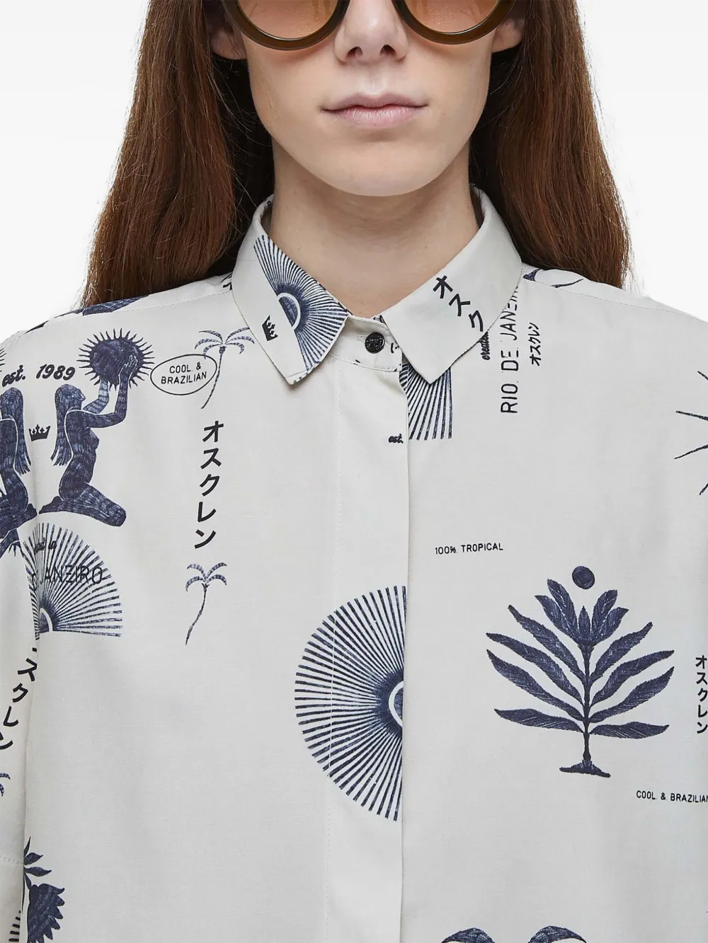 Osklen Rio Day blouse met print Wit