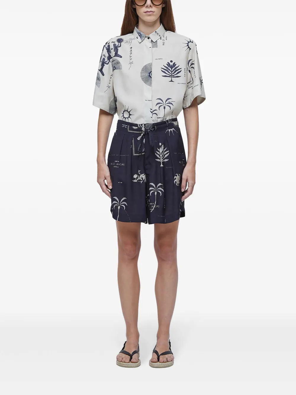 Osklen Rio Day blouse met print Wit