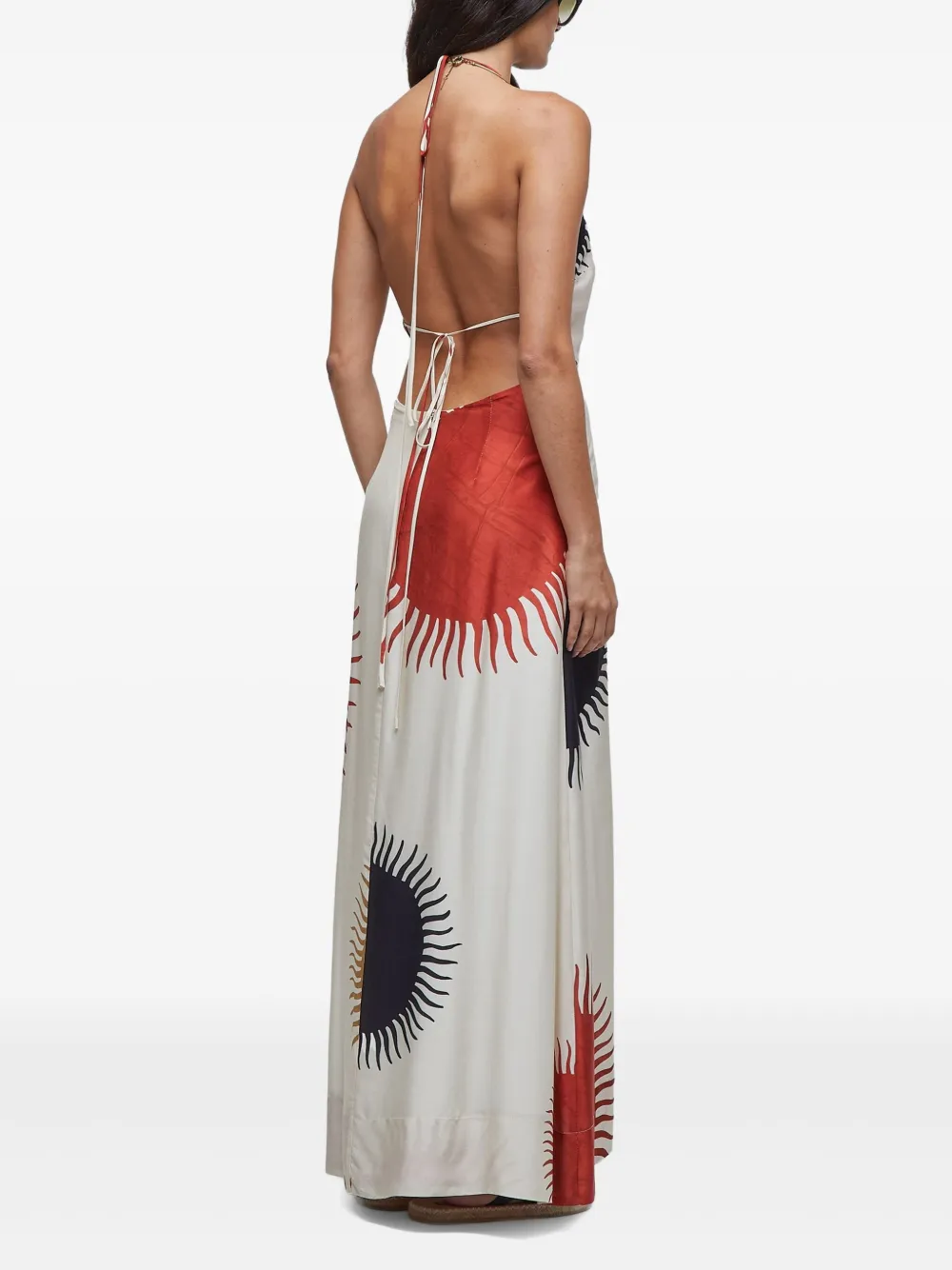 Osklen printed dress Beige