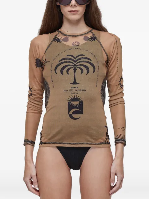 Osklen Blusa Rio com tule