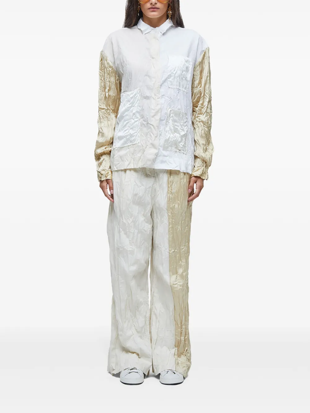 Osklen Gekreukte broek Beige