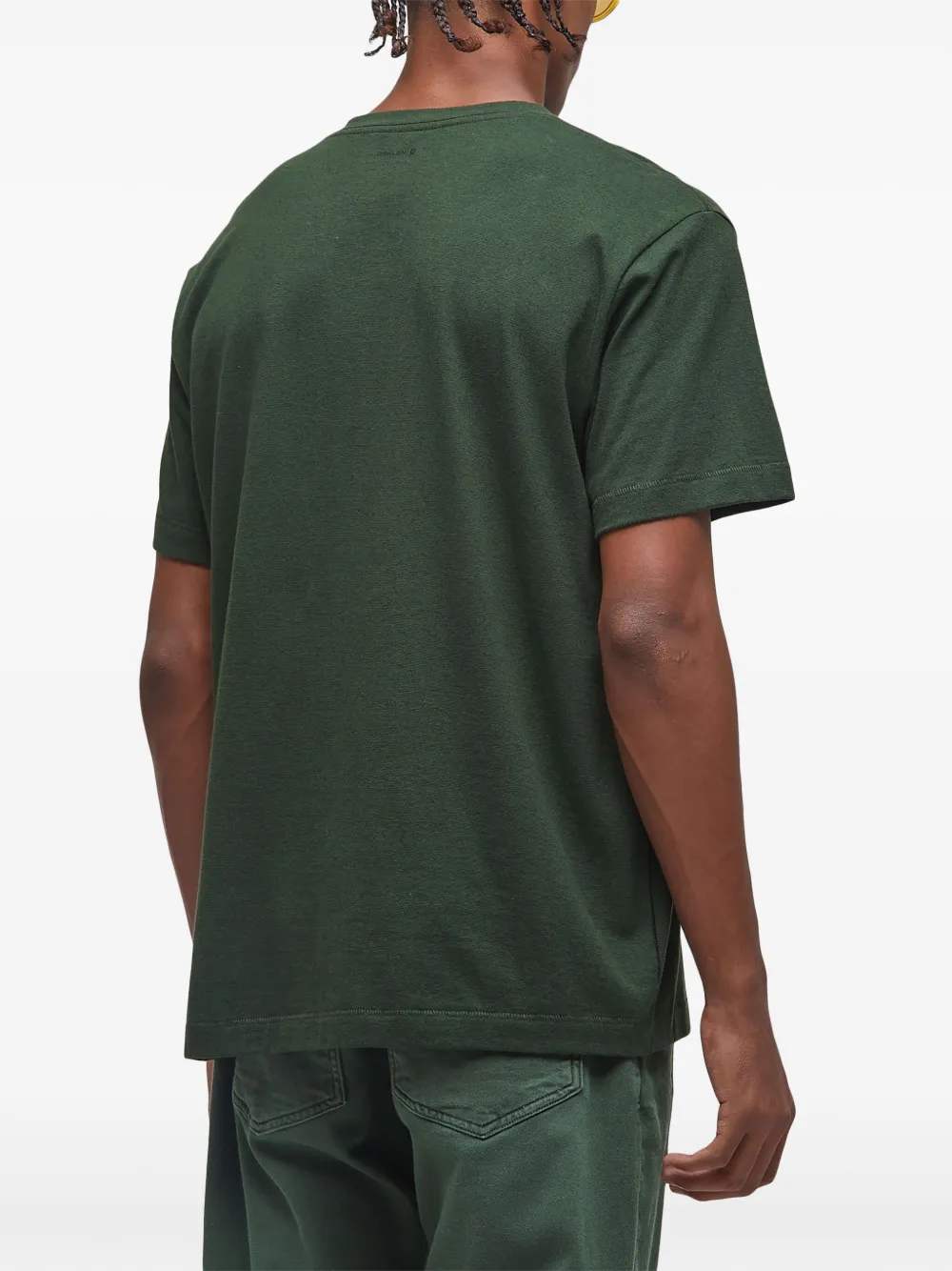Osklen Juten T-shirt met palmboom Groen