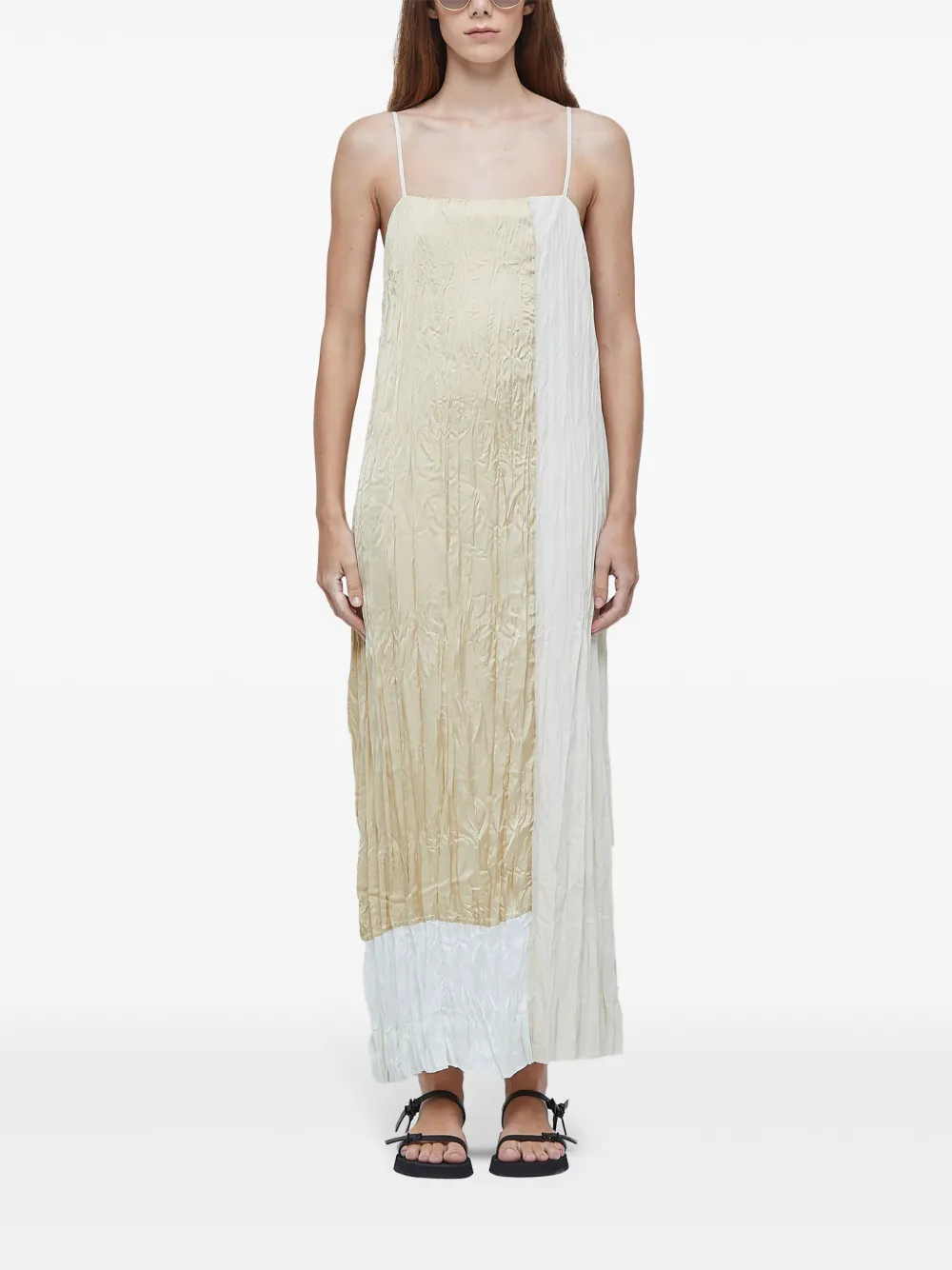 Osklen Geplooide jurk Beige