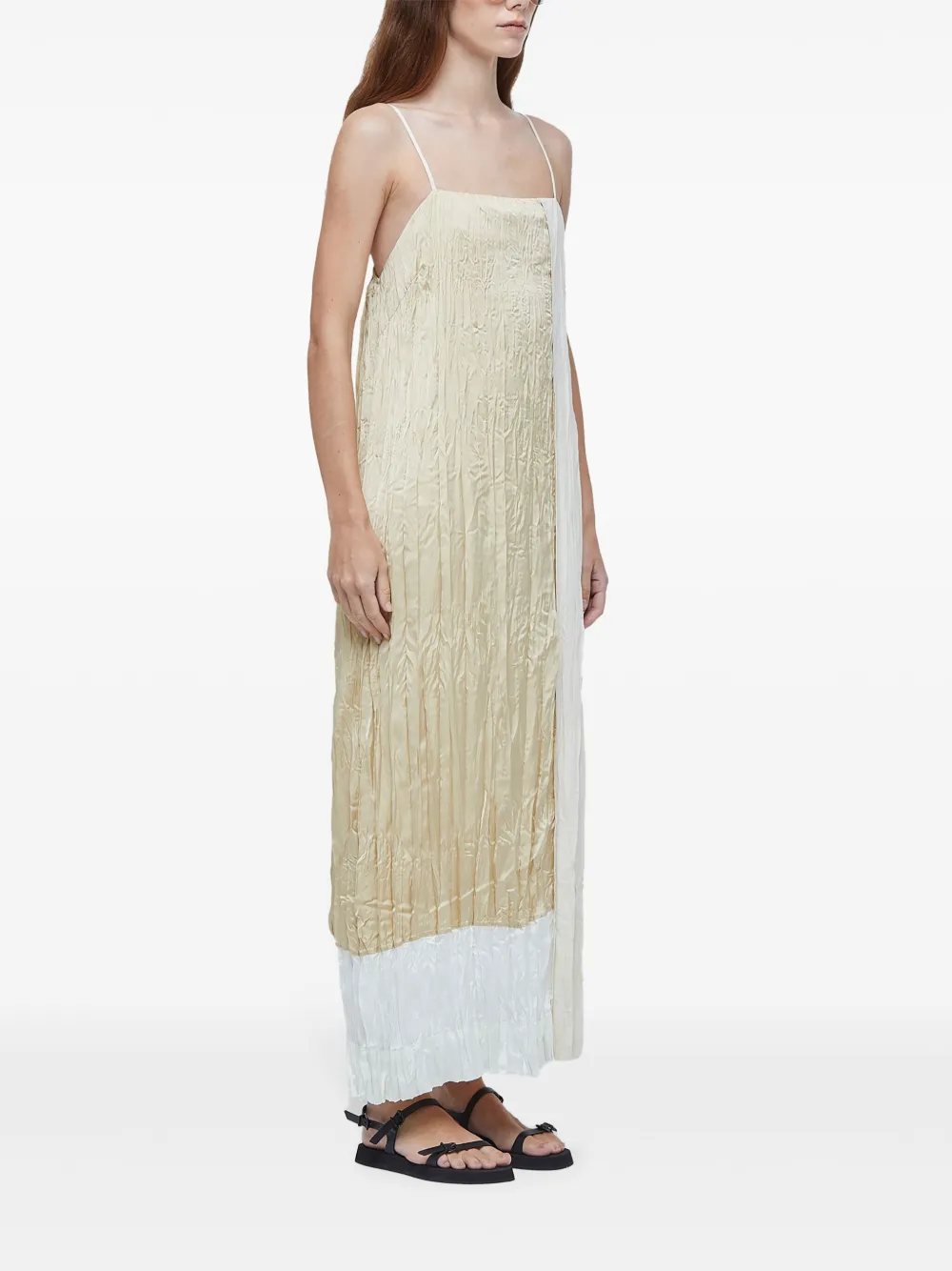 Osklen Geplooide jurk Beige