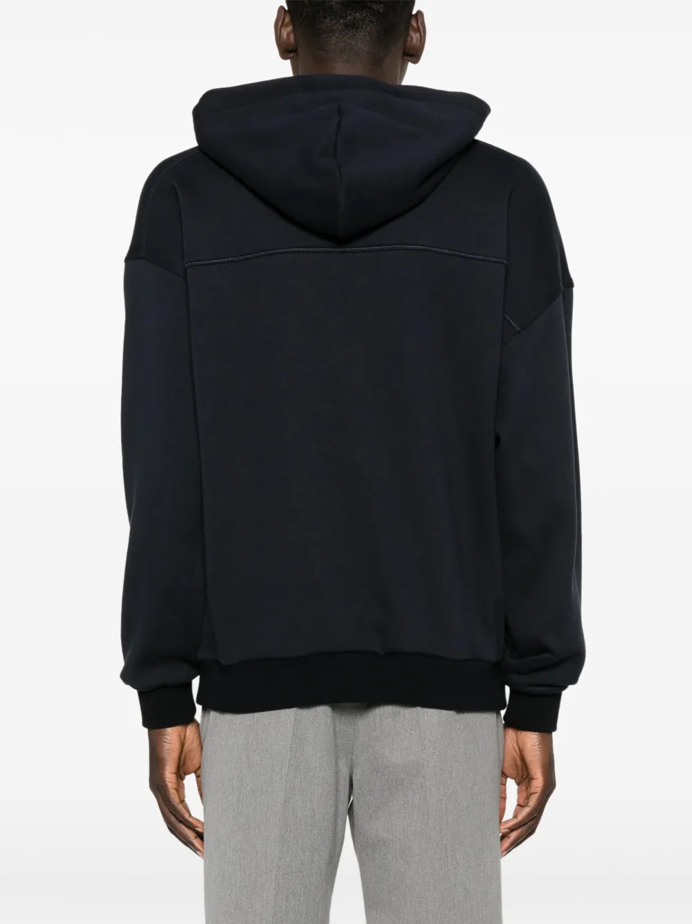 Shop Zegna Logo-embroidered Sweatshirt In Blue