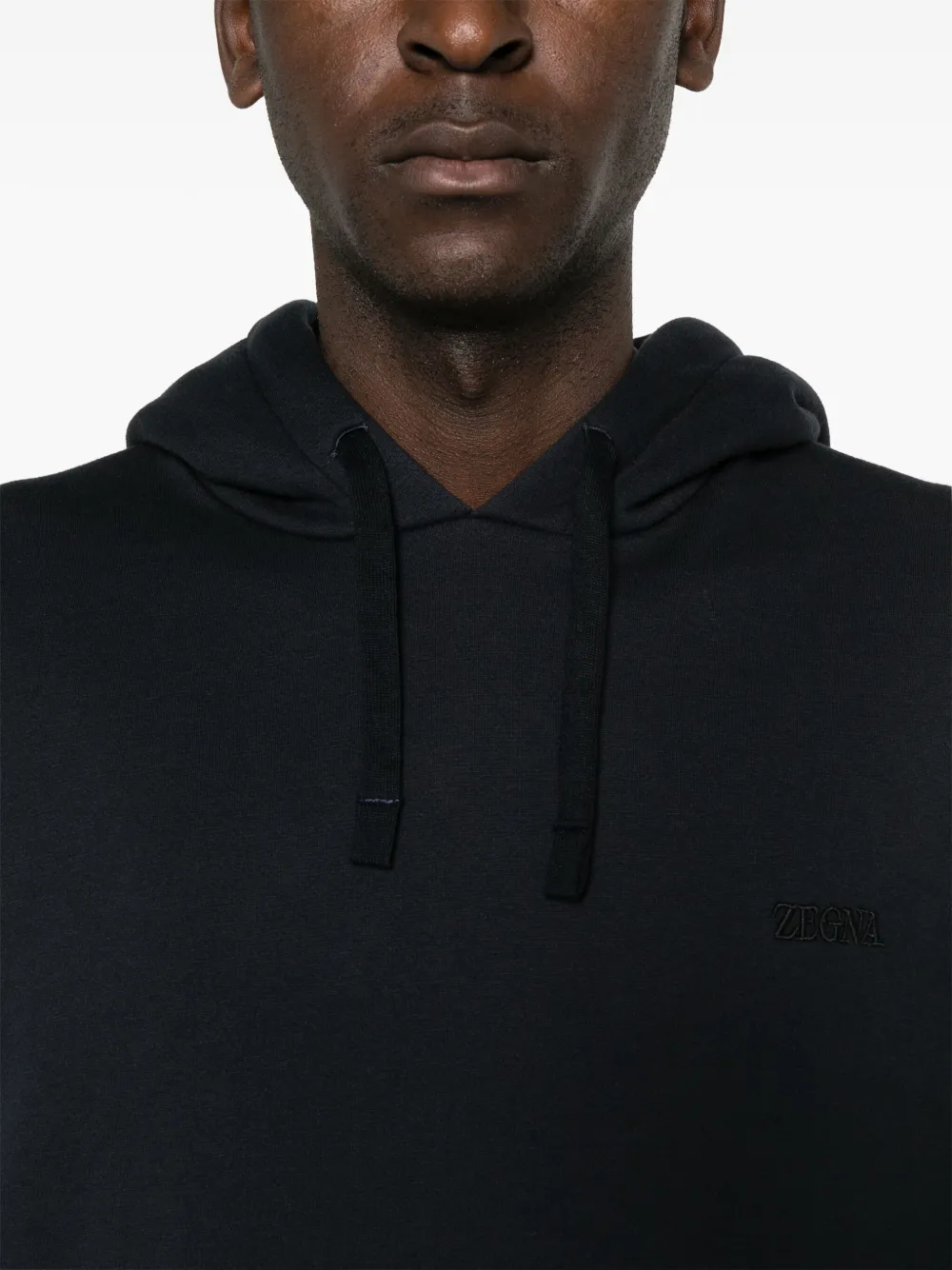 Shop Zegna Logo-embroidered Sweatshirt In Blue