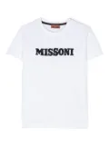 Missoni Kids sequinned-logo T-shirt - White