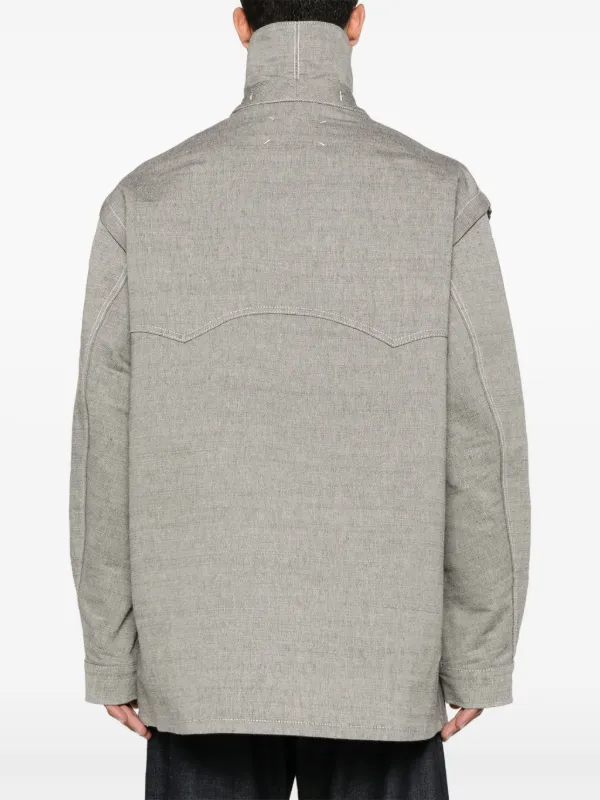 Maison Margiela Cotton Shirt Jacket | Grey | FARFETCH