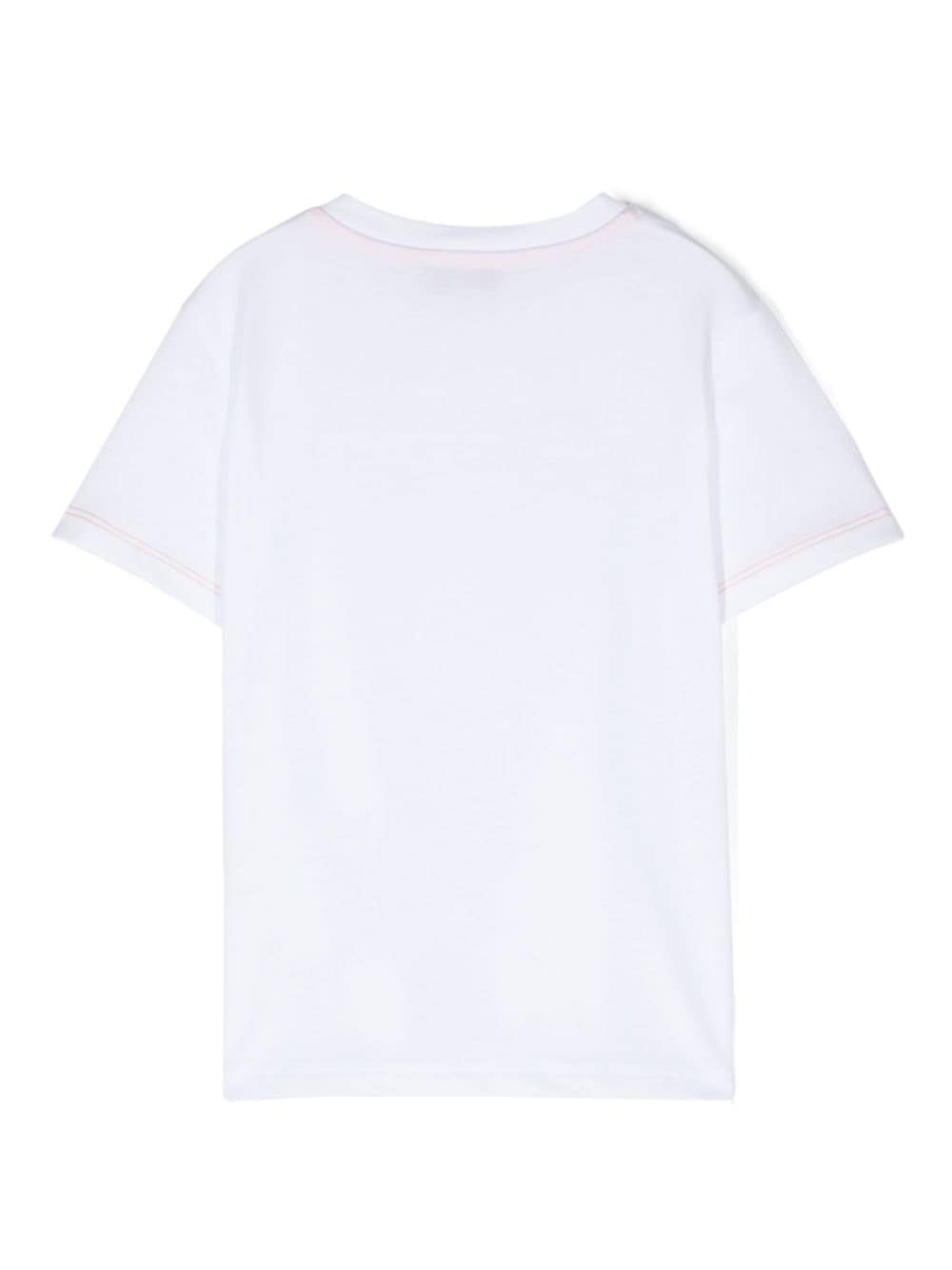 Missoni Kids logo-patch T-shirt - Wit