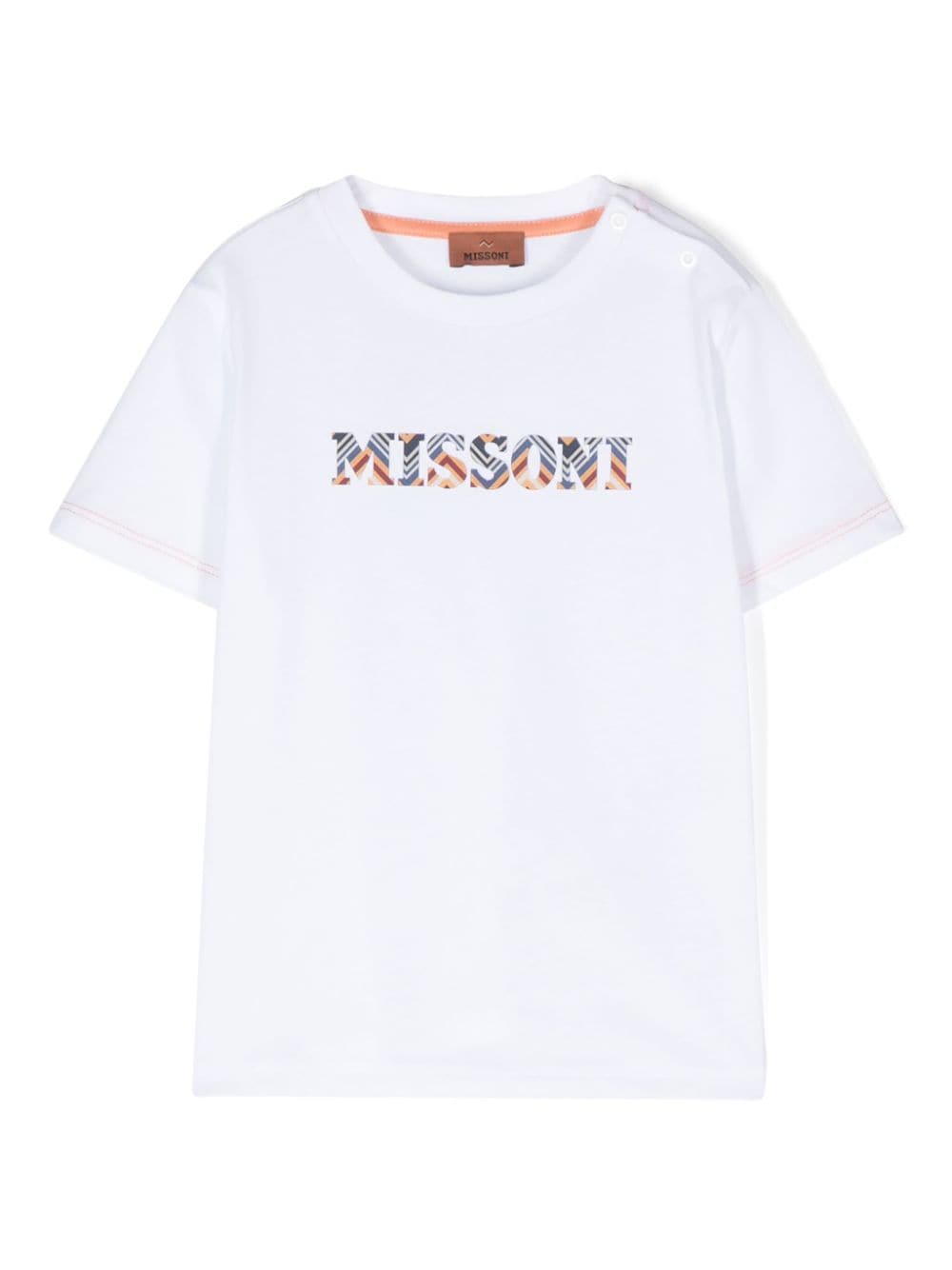 Shop Missoni Logo-patch T-shirt In White