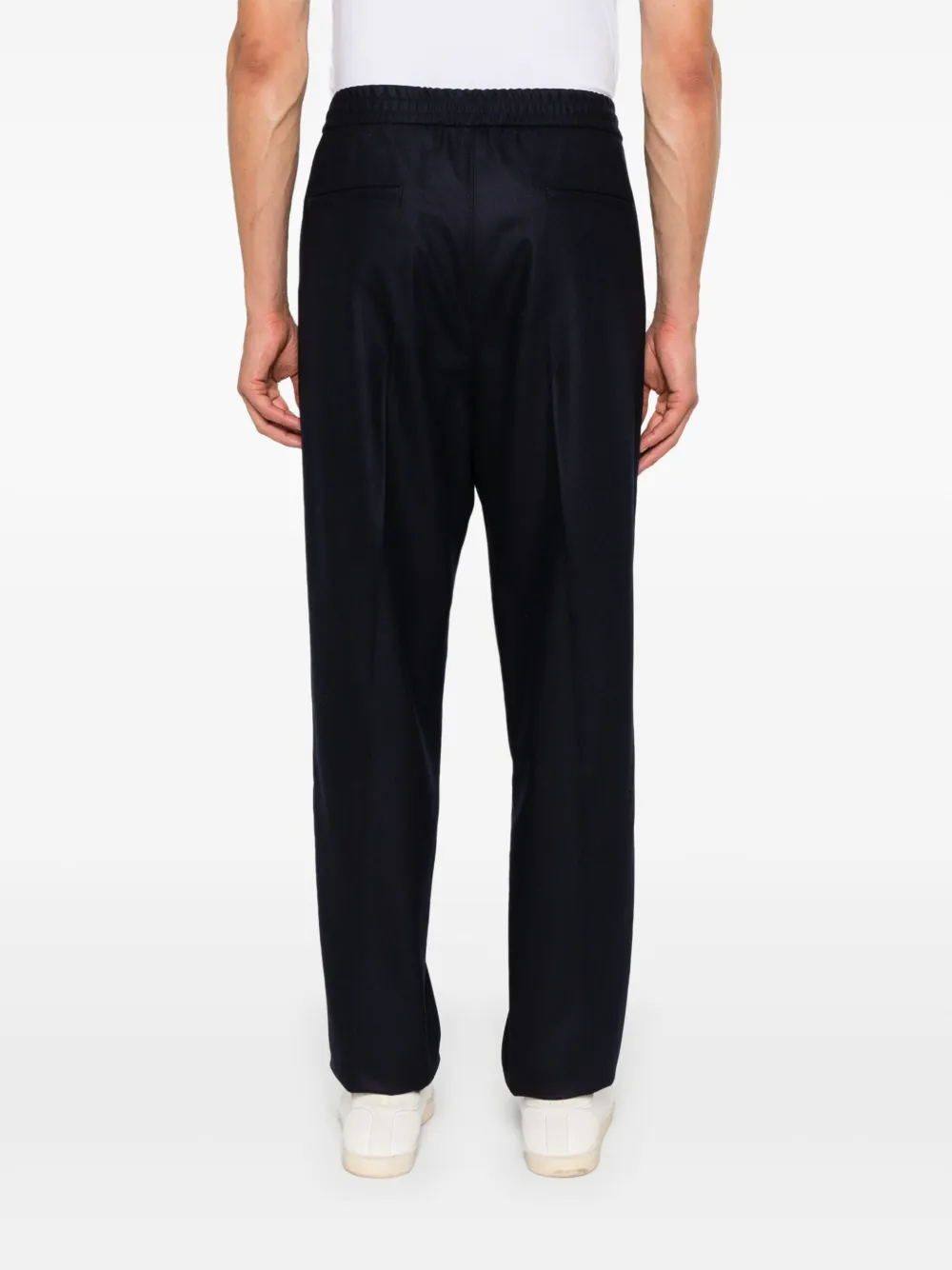 Brunello Cucinelli Broek van scheerwol Blauw