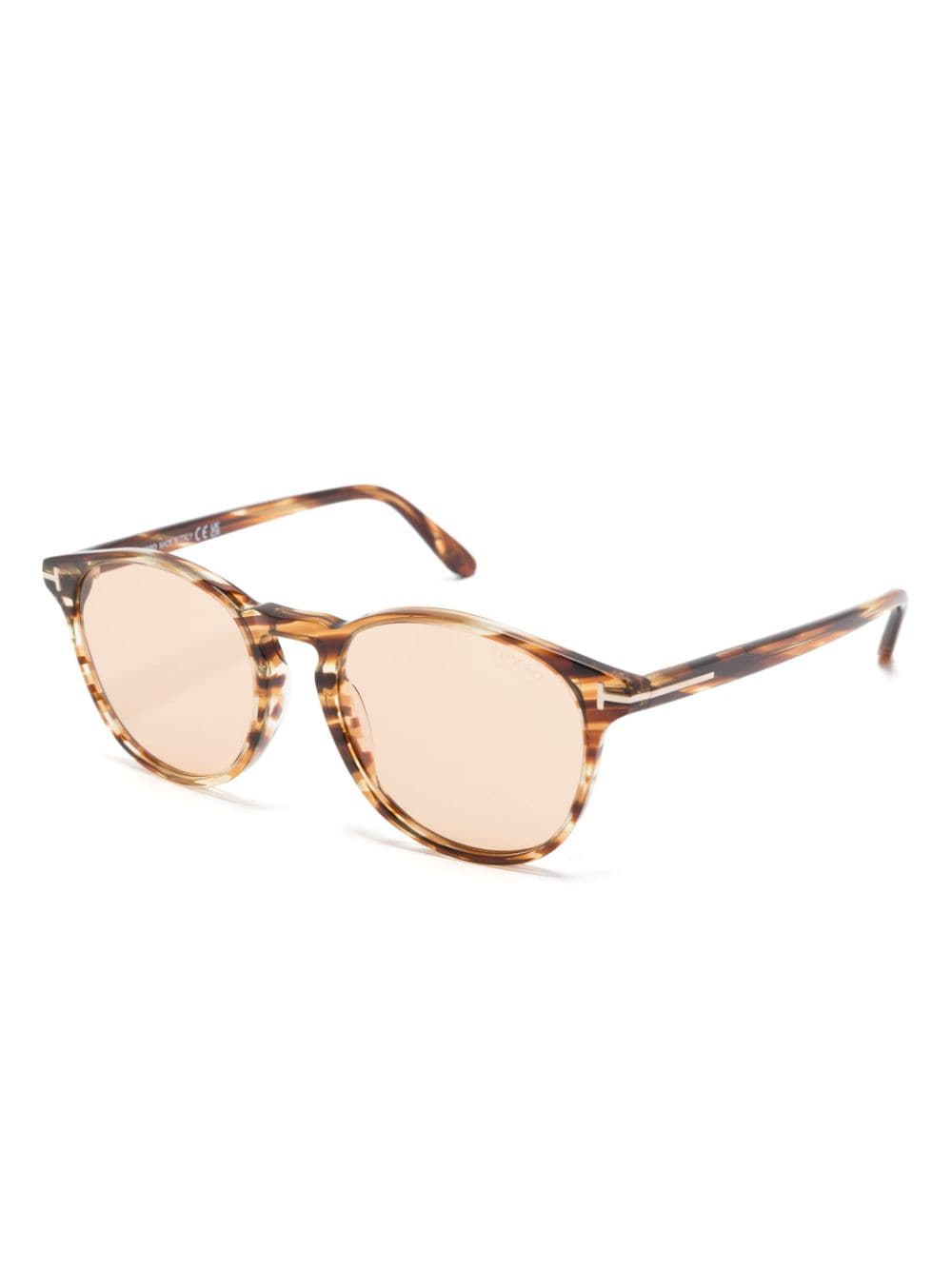 TOM FORD Eyewear Bril met rond montuur - Bruin