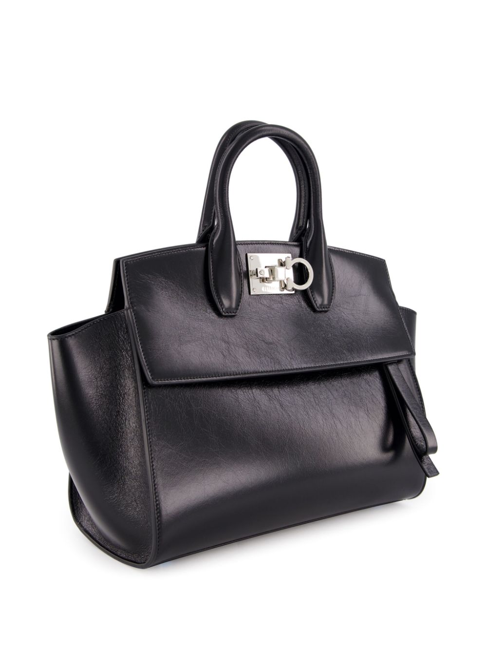 Shop Ferragamo Small Studio Shoulder Bag In Black