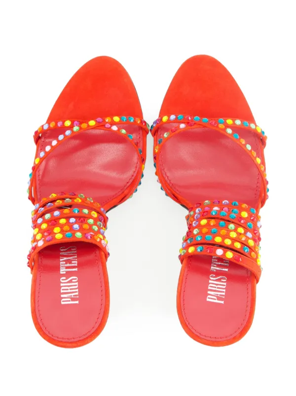 Paris Texas Holly Zoe 115mm サンダル | レッド | FARFETCH JP