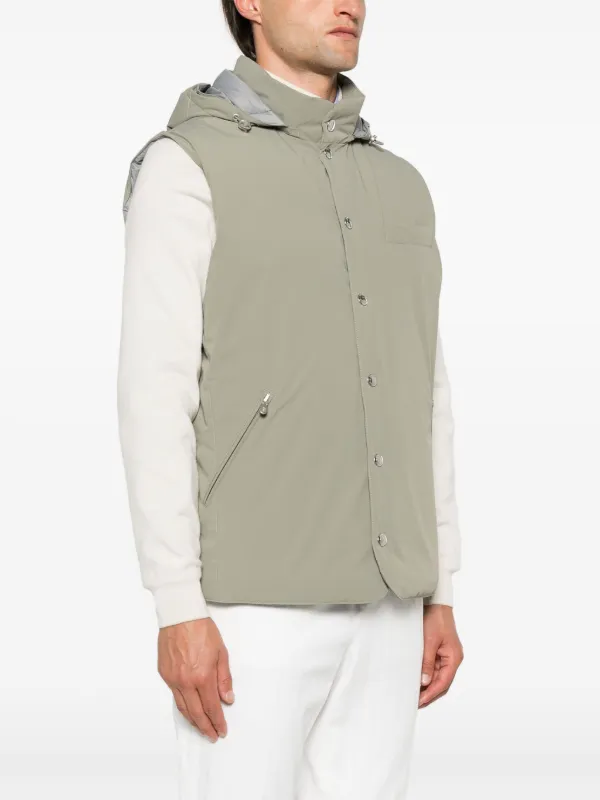 BRUNELLO CUCINELLI ダウンベスト オリーブグリーン Brunello Cucinelli パデッドベスト | グリーン | FARFETCH JP