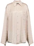 Balenciaga BB monogram satin shirt - Neutrals