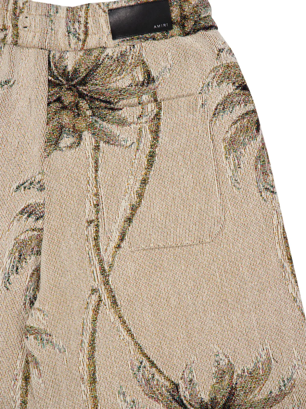 AMIRI Twisted Palms Tapestry shorts Beige