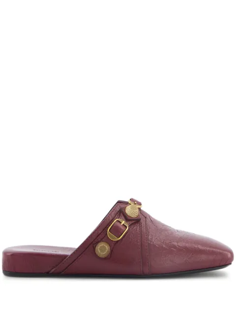 Balenciaga Cagole studded leather slippers