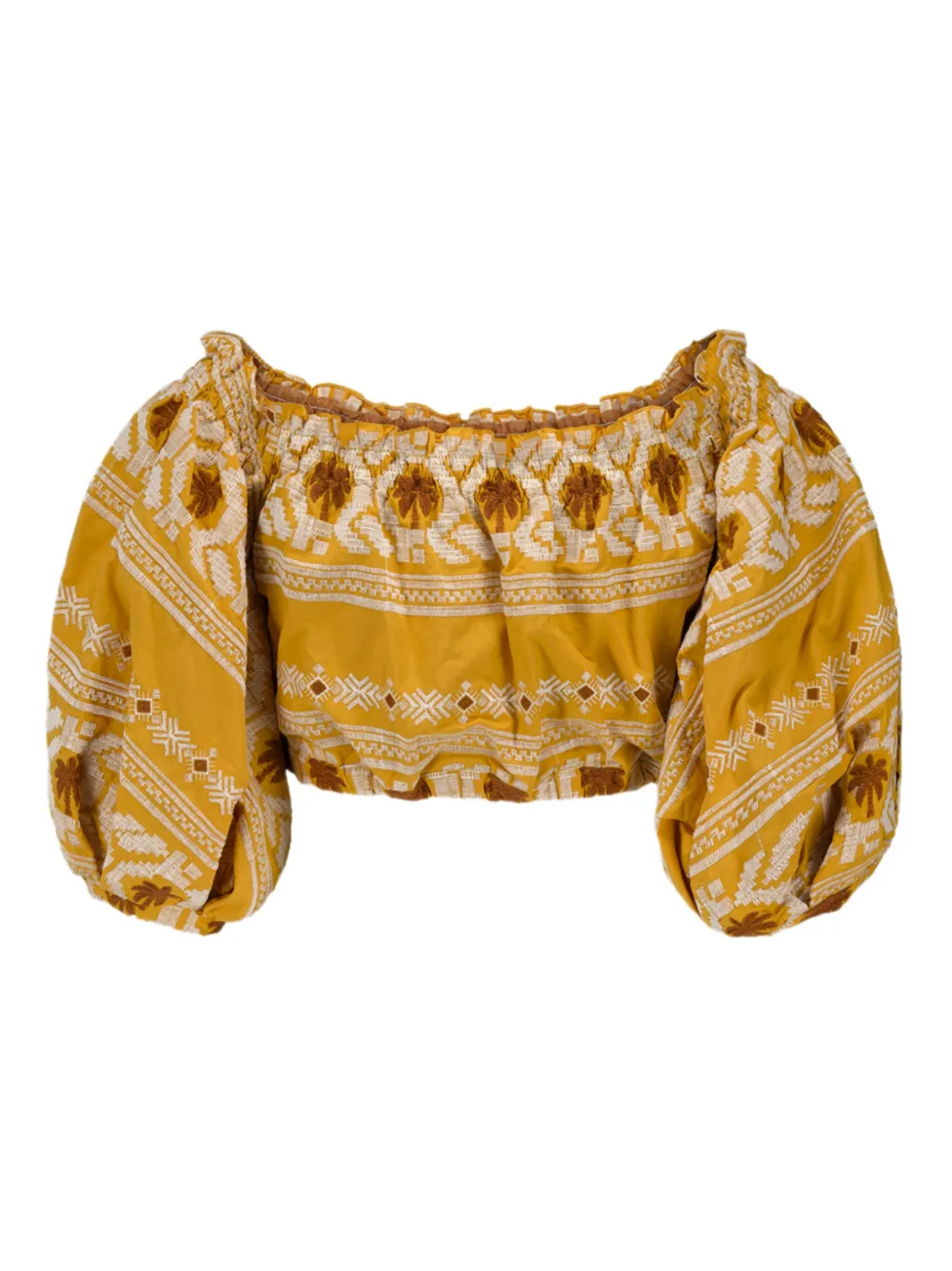 Johanna Ortiz Cañaveral crop top - Geel