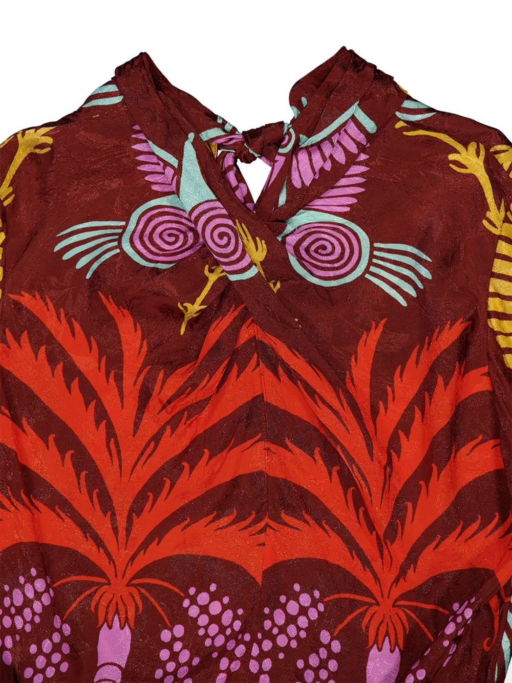 Shop Johanna Ortiz Diwali Cropped Top In Red