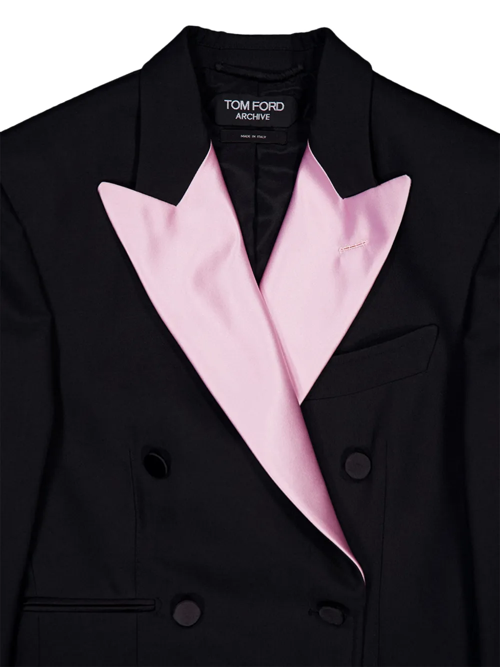 TOM FORD Blazer met dubbele rij knopen Zwart