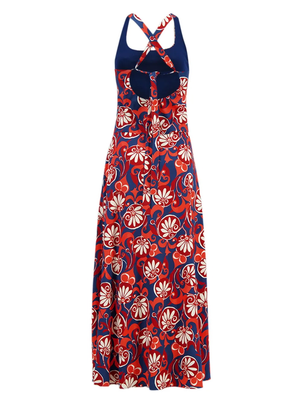 La DoubleJ Maxi-jurk met bloemenprint Rood