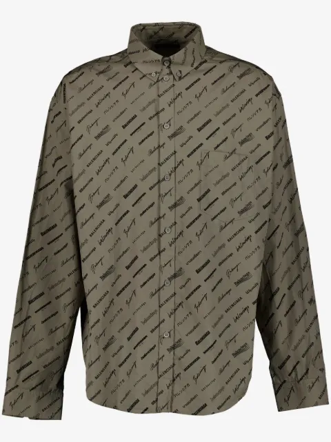 Balenciaga logo-print shirt