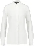 TOM FORD long-sleeved satin-weave shirt - White