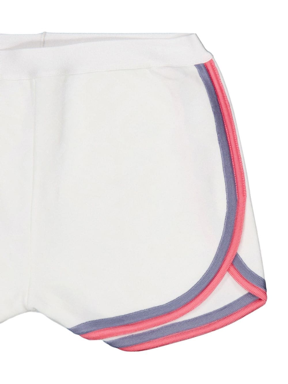 Shop Fendi Contrast-trim Knit Shorts In White