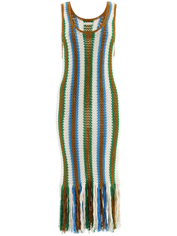 激安！特価品 Striped MOTHER Crochet FARFETCH | Green | Dress ワンピース