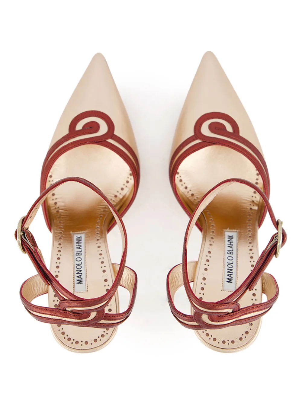Manolo Blahnik 105 mm Chonga pumps Beige
