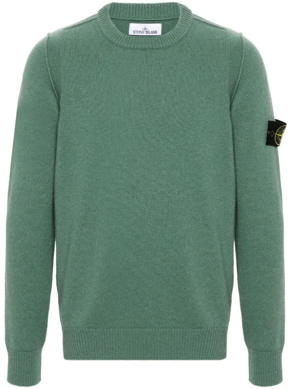 Stone Island crew neck Sweater Green FARFETCH AO