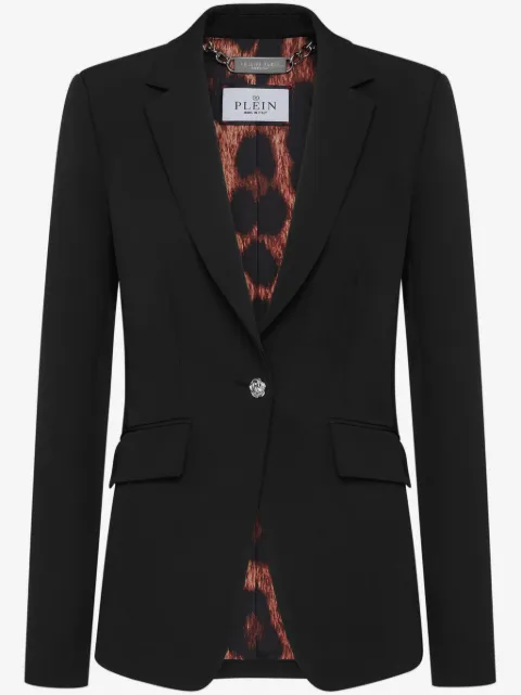 Philipp Plein crystal-skull blazer
