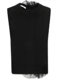 Cecilie Bahnsen Ruffle-detailing vest - Black