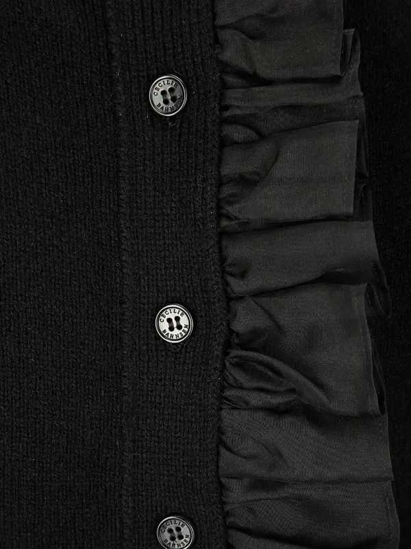 Cecilie Bahnsen ラッフルディテール トップ | ブラック | FARFETCH JP 