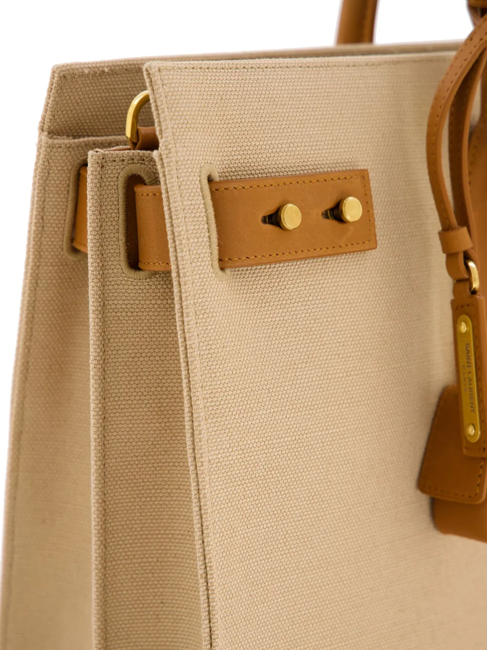 Saint Laurent Large Sac De Jour Thin Tote Bag | Neutrals