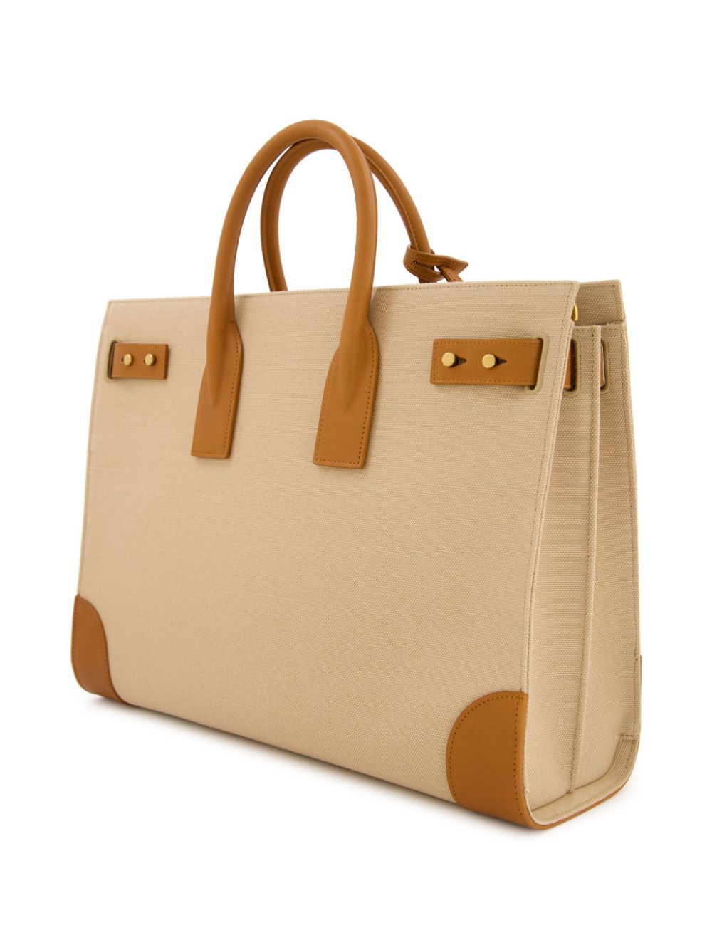 Shop Saint Laurent Large Sac De Jour Thin Tote Bag In Neutrals