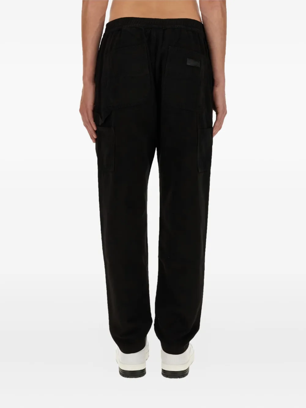 Moschino Broek met logopatch Zwart