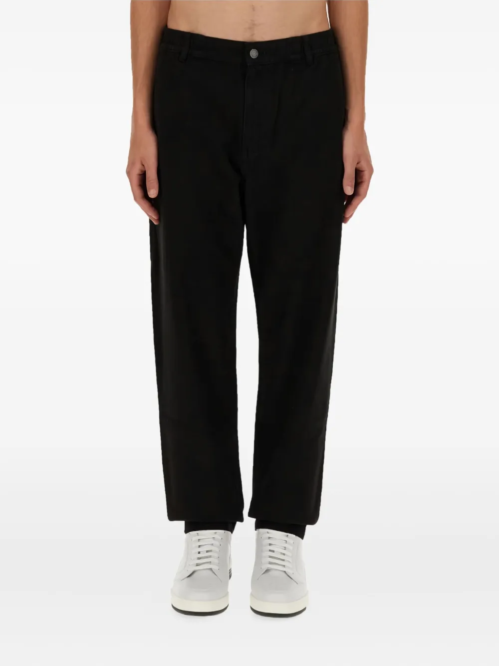 Moschino logo-patch trousers | Black | Image 1