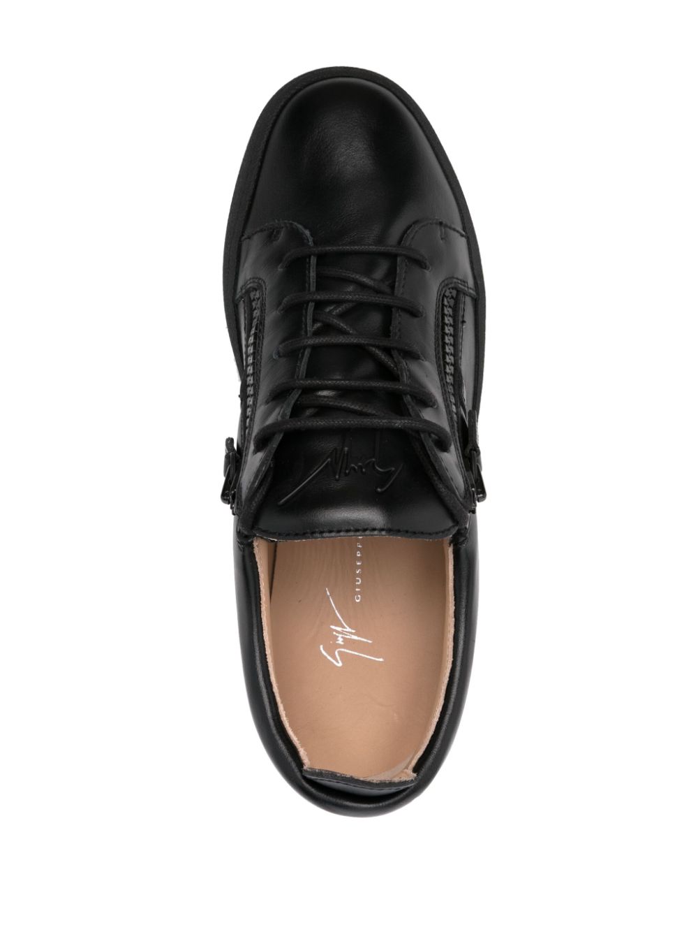 Giuseppe Zanotti Sneakers met logo-reliëf Zwart