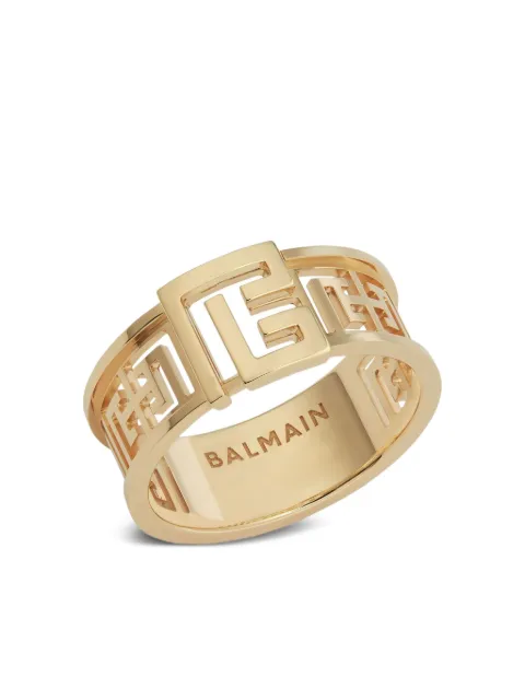 Balmain 18K yellow gold Labyrinth Frieze ring