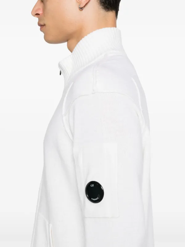 c.pcompany カーディガン C.P. COMPANY - COTTON CREPE FULL ZIP KNIT コットンZIP