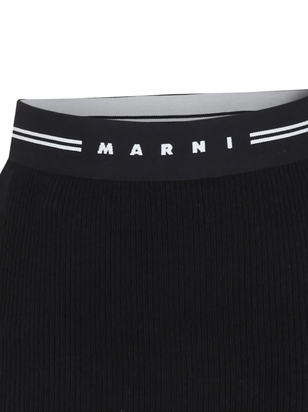 Marni Kids ロゴウエスト スカート | ブラック | FARFETCH JP