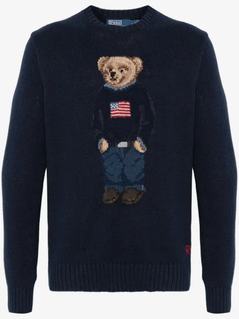 Polo Ralph Lauren suéter con motivo Flag Bear