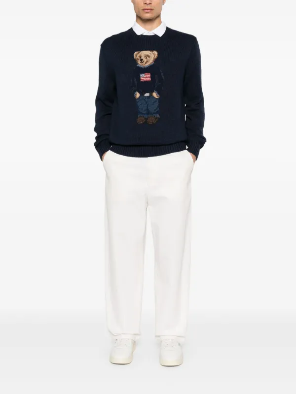 Polo Ralph Lauren Flag Bear Sweater | Blue | FARFETCH