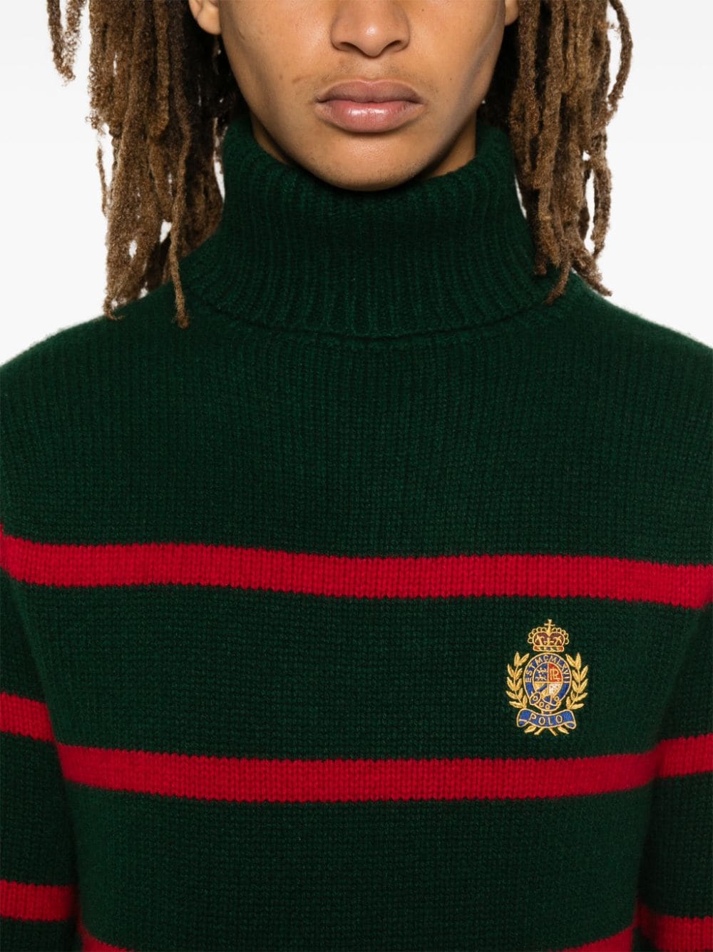 Shop Polo Ralph Lauren Logo-patch Sweater In Green