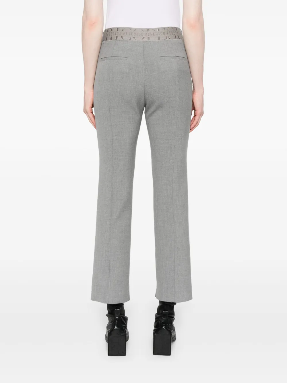 Peserico Broek met logoband Grijs